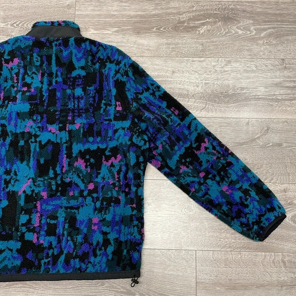 American Eagle Full Zip Sherpa Fleece Teddy Lined Jacket Multicolored Camo XL - Picture 16 of 16